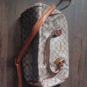 Coach Brown and Tan Satchel